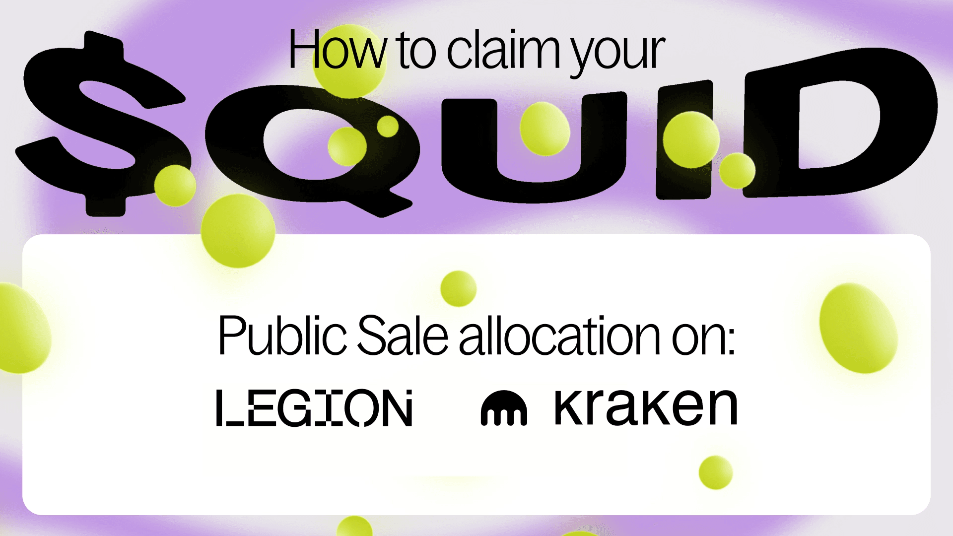 How to claim your $QUID Public Sale allocation on Legion and Kraken